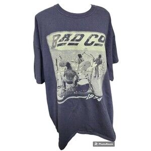 BAD Co 1974 T-Shirt Size 2XL Black Short Sleeve Retro Rock Band